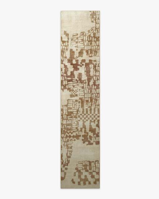 Tessra Bronze & Cream Rug Brown - 75x365 - Machine Washable Area Rug - Kid & Pet Friendly - Indoor Rugs - Ruggable - image 1