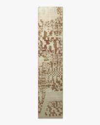 Tessra Bronze & Cream Rug Brown - 75x365 - Machine Washable Area Rug - Kid & Pet Friendly - Indoor Rugs - Ruggable - thumbnail 1