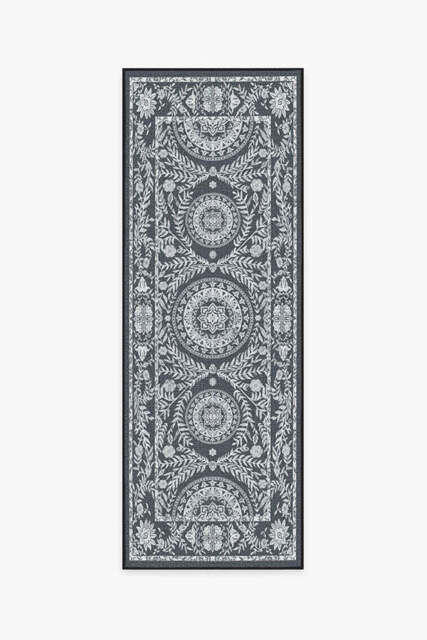 Fontaine Black Outdoor Rug - 75x215 - Machine Washable Area Rug - Kid & Pet Friendly - Outdoor Rugs - Ruggable - image 1