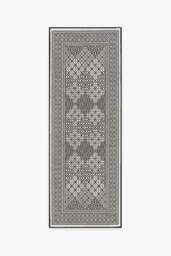 Loseta Black Outdoor Rug - 75x215 - Machine Washable Area Rug - Kid & Pet Friendly - Outdoor Rugs - Ruggable - thumbnail 1