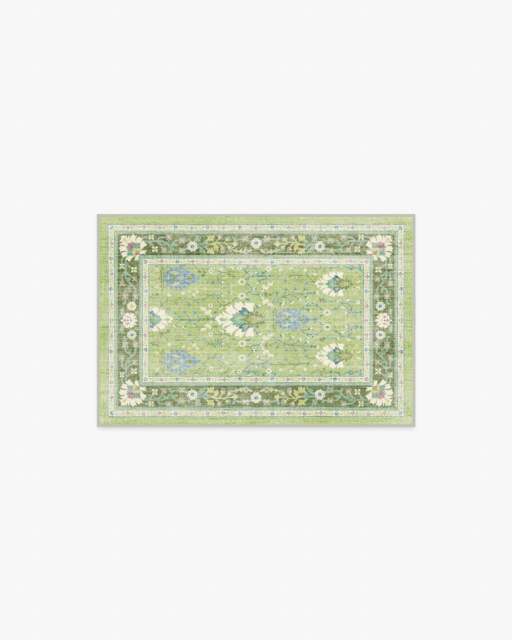 Serafina Green Flatwoven Rug - 60x90 - Machine Washable Area Rug - Kid & Pet Friendly - Indoor Rugs - Ruggable - image 1