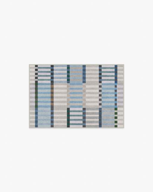 Quincy Soft Blue Rug - 60x90 - Machine Washable Area Rug - Kid & Pet Friendly - Indoor Rugs - Ruggable - image 1