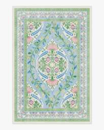 Skye Blue Multicolour Rug by Mrs. Alice - 185x275 - Machine Washable Area Rug - Kid & Pet Friendly - Indoor Rugs - Ruggable - thumbnail 1