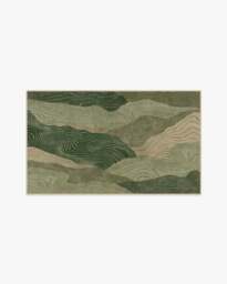 Mirage Sage & Tan Flatwoven Rug - 60x90 - Machine Washable Area Rug - Kid & Pet Friendly - Indoor Rugs - Ruggable - thumbnail 2