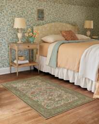 Strawberry Thief Sage & Rose Flatwoven Rug by Morris & Co. - 60x90 - Machine Washable Area Rug - Kid & Pet Friendly - Indoor Rugs - Ruggable - thumbnail 3