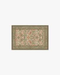 Strawberry Thief Sage & Rose Flatwoven Rug by Morris & Co. - 60x90 - Machine Washable Area Rug - Kid & Pet Friendly - Indoor Rugs - Ruggable - thumbnail 1