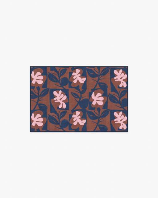 Naatit Rust Rug by Marimekko Pink - 60x90 - Machine Washable Area Rug - Kid & Pet Friendly - Indoor Rugs - Ruggable - image 1