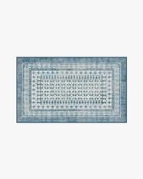 Cyrus Ocean & Ivory Outdoor Rug - 90x150 - Machine Washable Area Rug - Kid & Pet Friendly - Indoor Rugs - Ruggable