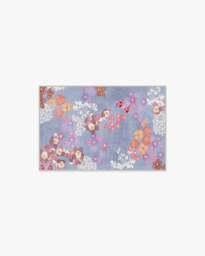 Arden Slate Blue Multicolour Flatwoven Rug - 60x90 - Machine Washable Area Rug - Kid & Pet Friendly - Indoor Rugs - Ruggable - thumbnail 1