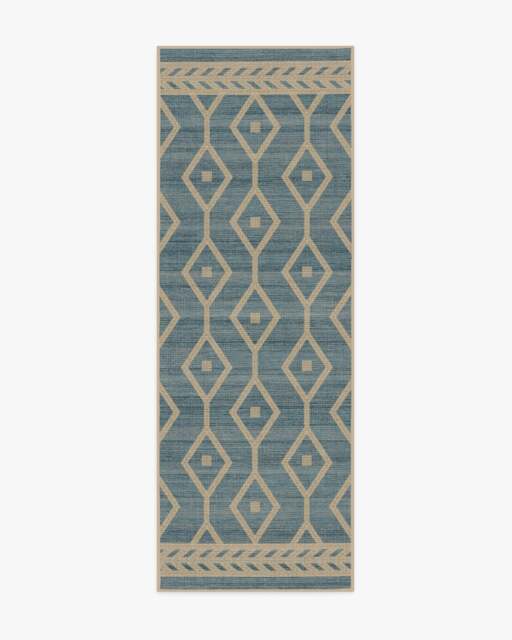 Newport Slate Blue Re-Jute Rug by Gray Malin - 75x215 - Machine Washable Area Rug - Kid & Pet Friendly - Indoor Rugs - Ruggable - image 1