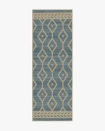 Newport Slate Blue Re-Jute Rug by Gray Malin - 75x215 - Machine Washable Area Rug - Kid & Pet Friendly - Indoor Rugs - Ruggable - thumbnail 1