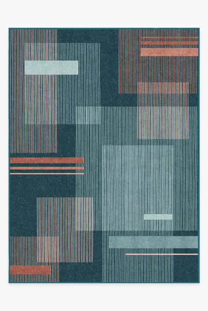 Quadra Teal Tufted Rug - 275x365 - Machine Washable Area Rug - Kid & Pet Friendly - Indoor Rugs - Ruggable