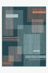 Quadra Teal Tufted Rug - 275x365 - Machine Washable Area Rug - Kid & Pet Friendly - Indoor Rugs - Ruggable - thumbnail 1