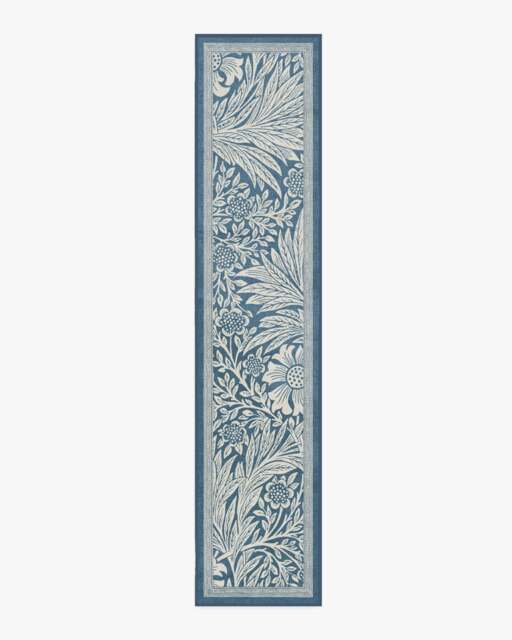 Marigold Blue Rug by Morris & Co. - 75x365 - Machine Washable Area Rug - Kid & Pet Friendly - Indoor Rugs - Ruggable - image 1