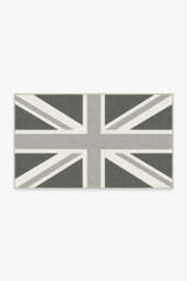 UK Flag Grey Tufted Rug - 90x150 - Machine Washable Area Rug - Kid & Pet Friendly - Indoor Rugs - Ruggable - thumbnail 1