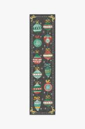 Festive Garland Multicolour Rug Black - 60x90 - Machine Washable Area Rug - Kid & Pet Friendly - Indoor Rugs - Ruggable - thumbnail 2