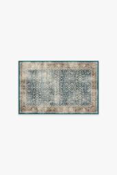 Celestine Teal Blue Rug - 60x90 - Machine Washable Area Rug - Kid & Pet Friendly - Indoor Rugs - Ruggable - thumbnail 1