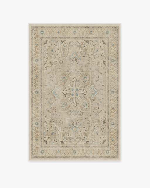 Kamran Ivory Opal Flatwoven Rug - 120x185 - Machine Washable Area Rug - Kid & Pet Friendly - Indoor Rugs - Ruggable - image 1