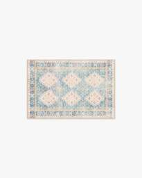 Zosia Blue Flatwoven Rug - 60x90 - Machine Washable Area Rug - Kid & Pet Friendly - Indoor Rugs - Ruggable - thumbnail 1
