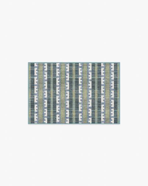 Olin Blue Flatwoven Rug - 60x90 - Machine Washable Area Rug - Kid & Pet Friendly - Indoor Rugs - Ruggable - image 1