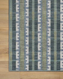 Olin Blue Flatwoven Rug - 60x90 - Machine Washable Area Rug - Kid & Pet Friendly - Indoor Rugs - Ruggable - thumbnail 2