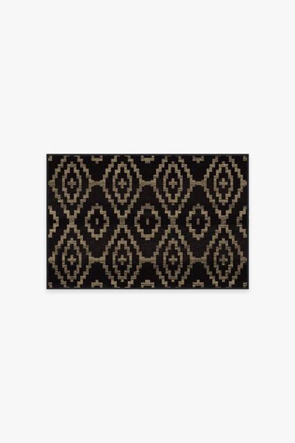 Diamond Trellis Black Tufted Rug - 60x90 - Machine Washable Area Rug - Kid & Pet Friendly - Indoor Rugs - Ruggable - image 1