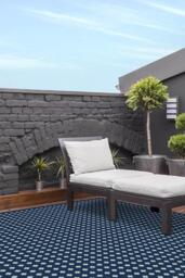 Adde Navy Outdoor Rug - 275x365 - Machine Washable Area Rug - Kid & Pet Friendly - Indoor Rugs - Ruggable - thumbnail 3