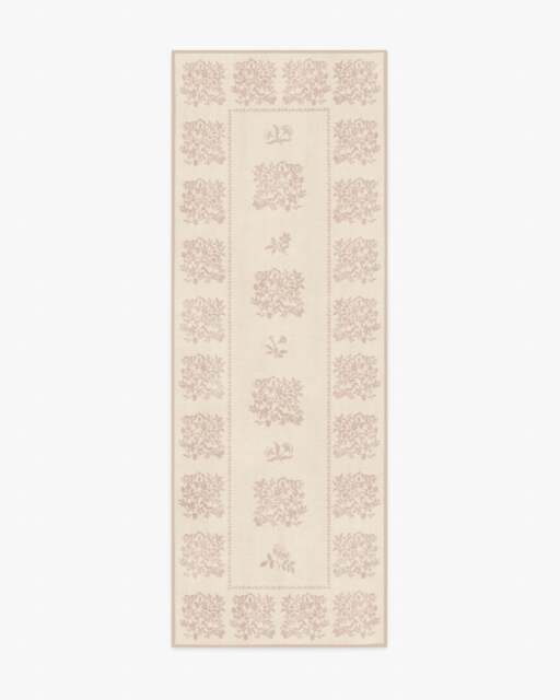 Iona Cream & Vintage Blush Flatwoven Rug Pink - 75x215 - Machine Washable Area Rug - Kid & Pet Friendly - Indoor Rugs - Ruggable - image 1