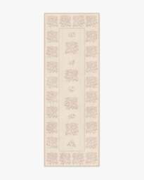 Iona Cream & Vintage Blush Flatwoven Rug Pink - 75x215 - Machine Washable Area Rug - Kid & Pet Friendly - Indoor Rugs - Ruggable - thumbnail 1