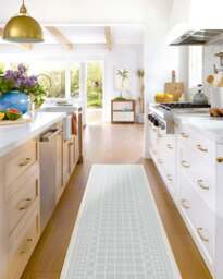 Palm Beach Powder Blue Flatwoven Rug by Gray Malin - 60x90 - Machine Washable Area Rug - Kid & Pet Friendly - Indoor Rugs - Ruggable - thumbnail 2