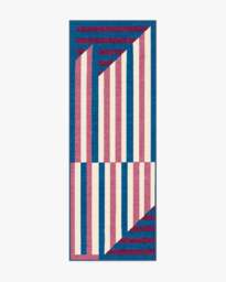 Venn Pink & Blue Rug - 75x215 - Machine Washable Area Rug - Kid & Pet Friendly - Indoor Rugs - Ruggable - thumbnail 1