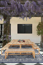 Allura Soft Navy Outdoor Rug - 245x305 - Machine Washable Area Rug - Kid & Pet Friendly - Indoor Rugs - Ruggable - thumbnail 3