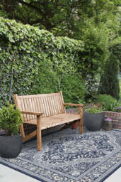 Allura Soft Navy Outdoor Rug - 245x305 - Machine Washable Area Rug - Kid & Pet Friendly - Indoor Rugs - Ruggable - thumbnail 2