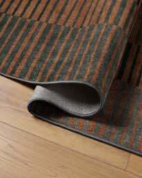 Shadow Stripe Rust Rug Brown - 60x90 - Machine Washable Area Rug - Kid & Pet Friendly - Indoor Rugs - Ruggable - thumbnail 4