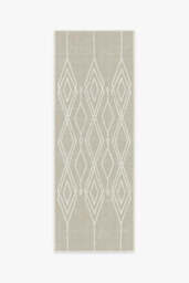 Gemma Lattice Natural Outdoor Rug - 75x215 - Machine Washable Area Rug - Kid & Pet Friendly - Indoor Rugs - Ruggable