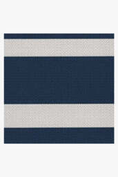Sailmaker Stripe Blue Outdoor Rug - 185x275 - Machine Washable Area Rug - Kid & Pet Friendly - Indoor Rugs - Ruggable - thumbnail 4