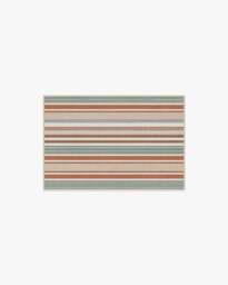 Tropez Stripe Red Multicolour Flatwoven Rug - 60x90 - Machine Washable Area Rug - Kid & Pet Friendly - Indoor Rugs - Ruggable - thumbnail 1