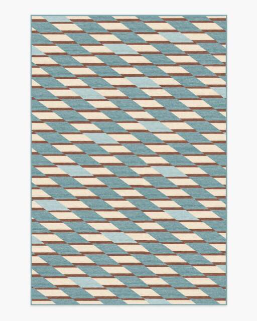 Tess Slate Blue Rug - 185x275 - Machine Washable Area Rug - Kid & Pet Friendly - Indoor Rugs - Ruggable - image 1