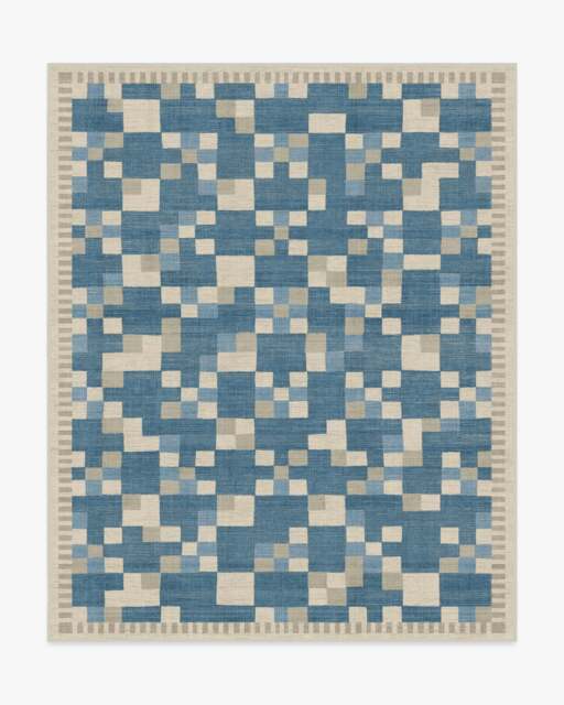 Blake Blue Rug - 245x305 - Machine Washable Area Rug - Kid & Pet Friendly - Indoor Rugs - Ruggable - image 1