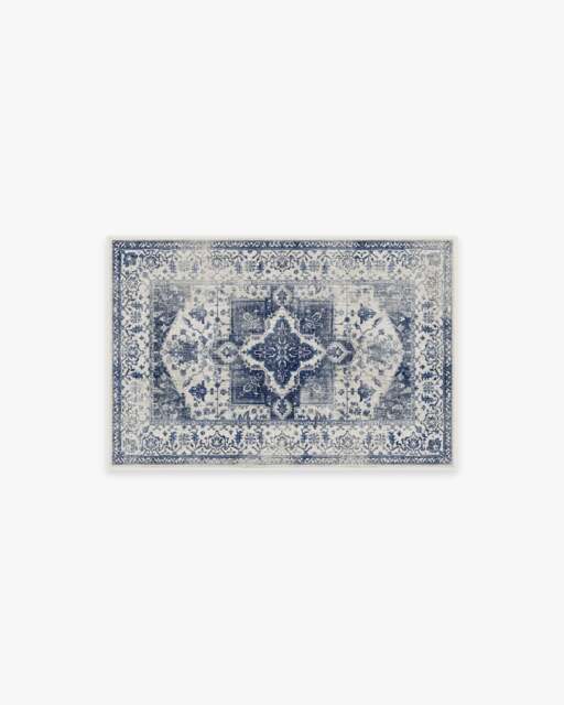 Kira Delft Blue Rug - 60x90 - Machine Washable Area Rug - Kid & Pet Friendly - Indoor Rugs - Ruggable - image 1
