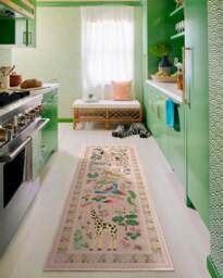 Jingle Jungle Soft Pink Rug by Iris Apfel - 75x215 - Machine Washable Area Rug - Kid & Pet Friendly - Indoor Rugs - Ruggable - thumbnail 2
