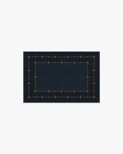 Sparkle Border Dark Navy Rug - 60x90 - Machine Washable Area Rug - Kid & Pet Friendly - Indoor Rugs - Ruggable - image 1
