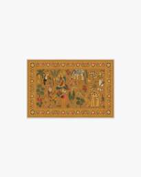 Jingle Jungle Ochre Flatwoven Rug by Iris Apfel Orange - 60x90 - Machine Washable Area Rug - Kid & Pet Friendly - Indoor Rugs - Ruggable