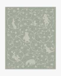 Once Upon a Gathering Soft Green Rug - 185x275 - Machine Washable Area Rug - Kid & Pet Friendly - Indoor Rugs - Ruggable - thumbnail 2
