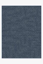Parquet Navy Outdoor Rug - 275x365 - Machine Washable Area Rug - Kid & Pet Friendly - Indoor Rugs - Ruggable