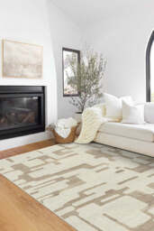 Holme Ivory & Natural Flatwoven Rug - 275x365 - Machine Washable Area Rug - Kid & Pet Friendly - Indoor Rugs - Ruggable - thumbnail 2