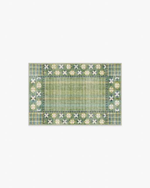 Rowley Green Flatwoven Rug - 60x90 - Machine Washable Area Rug - Kid & Pet Friendly - Indoor Rugs - Ruggable - image 1