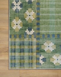 Rowley Green Flatwoven Rug - 60x90 - Machine Washable Area Rug - Kid & Pet Friendly - Indoor Rugs - Ruggable - thumbnail 2