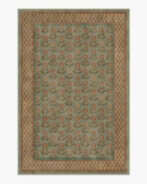Sundara Sage & Ochre Rug - 185x275 - Machine Washable Area Rug - Kid & Pet Friendly - Indoor Rugs - Ruggable - image 1