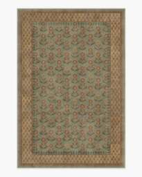 Sundara Sage & Ochre Rug - 185x275 - Machine Washable Area Rug - Kid & Pet Friendly - Indoor Rugs - Ruggable - thumbnail 1